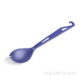 Ложка с длинной ручкой, титановая, длинная Spork для кемпинга, для здоровья